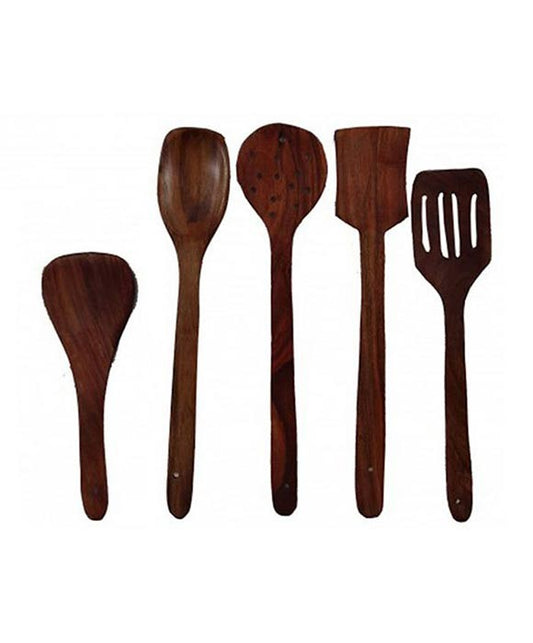 Hand Made Wooden Spatula Set of 5