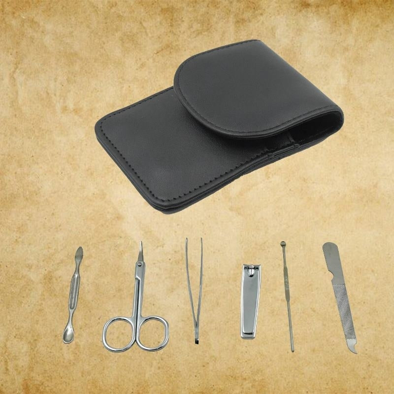 Premium 6-in-1 Stainless Steel Nail Care Kit: Professional Manicure & Pedicure Set for Home & Travel
