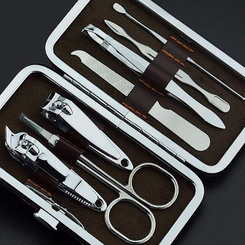Complete 7-in-1 Professional Manicure & Pedicure Tools Kit for Women - Premium Nail Clipper Set