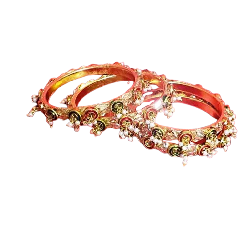 Gold-Toned Pearl Beaded Bangles with Coin Charms for Women & Girls | Traditional Bridal Jewellery | Ethnic Indian Fashion Accessories