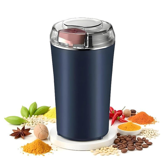Portable Electric Spices and Coffee Bean Grinder | Stainless Steel Blade | Fast Grinding for Coffee, Herbs, Nuts & Seeds | Compact & Easy to Clean