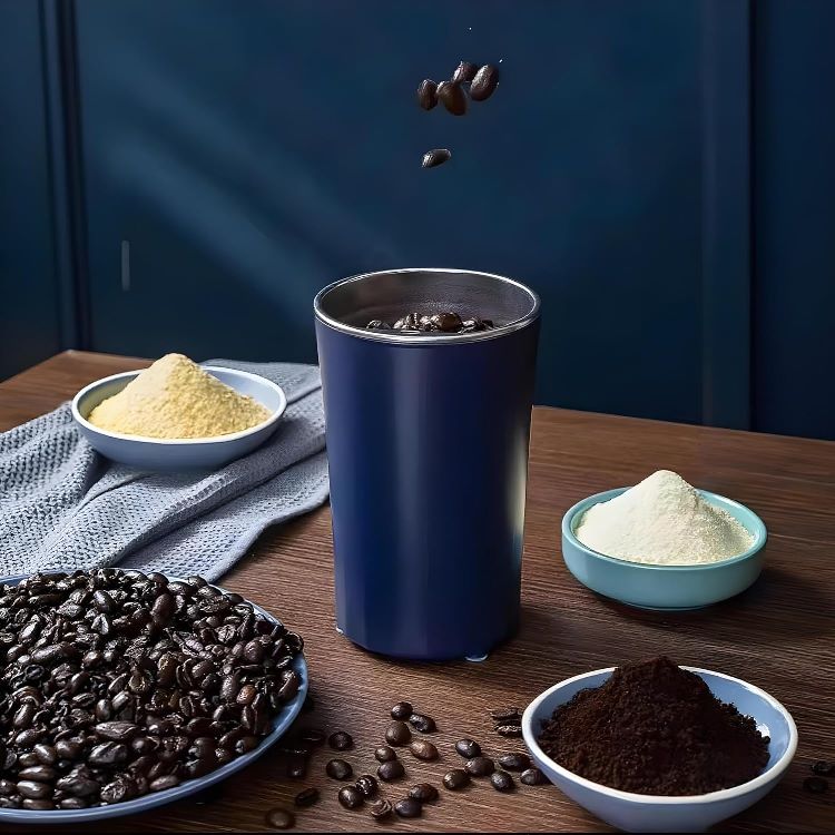 Portable Electric Spices and Coffee Bean Grinder | Stainless Steel Blade | Fast Grinding for Coffee, Herbs, Nuts & Seeds | Compact & Easy to Clean