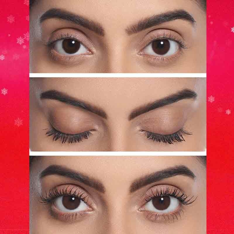 Seven Seas 2-in-1 Waterproof Eyeliner & Mascara for Dramatic Lashes - Deep Black, Glossy Finish